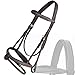 Exion Comfort Soft Lined Snaffle Hunter Jumping Bridle with Detachable Flash & Rubber Reins | Anatomical English Bridle for Horses (Choco Brown, Cob)