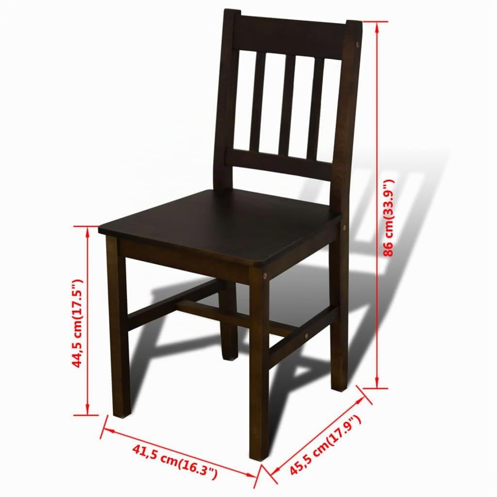 vidaXL Set da Pranzo in Legno Marroni Salotto Tavolo con 4 Sedie Bar Cucina