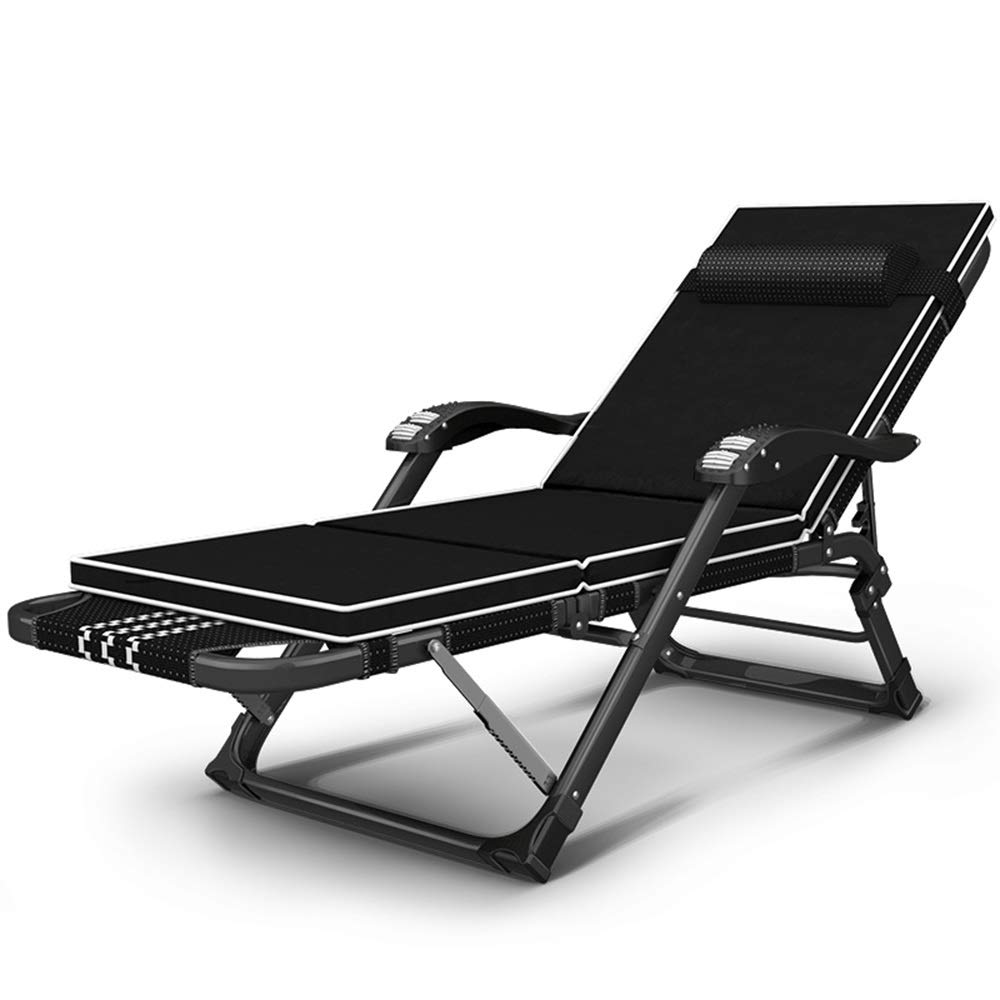 Chauffeuse de jardin inclinable et bain de soleil pliant avec matelas