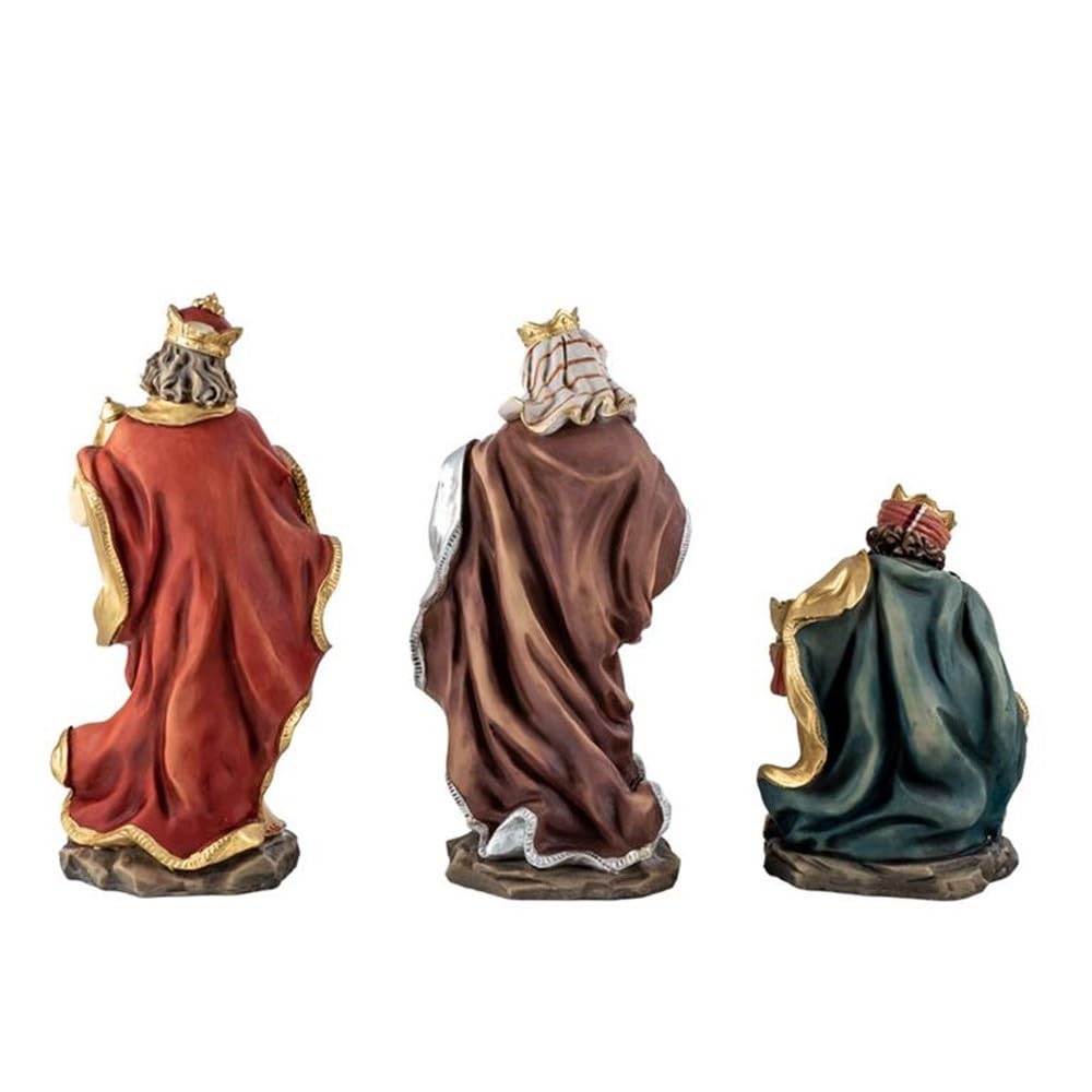 Nacimiento Misterio Navidad 9 Piezas 20 cm. Belén clásico Figura Resina Sagrada Familia Reyes Magos