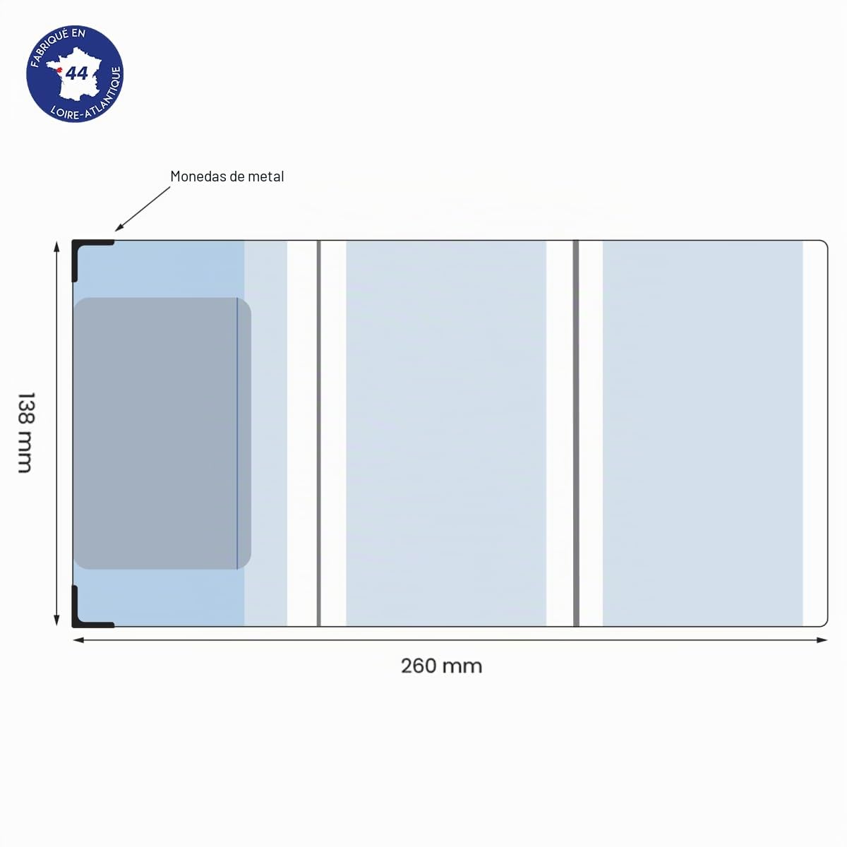 Color Pop - Portapapeles para motocicleta, fabricación francesa, todo permitido, Negro , 13,8 x 9 x 0,5 cm, Clásico