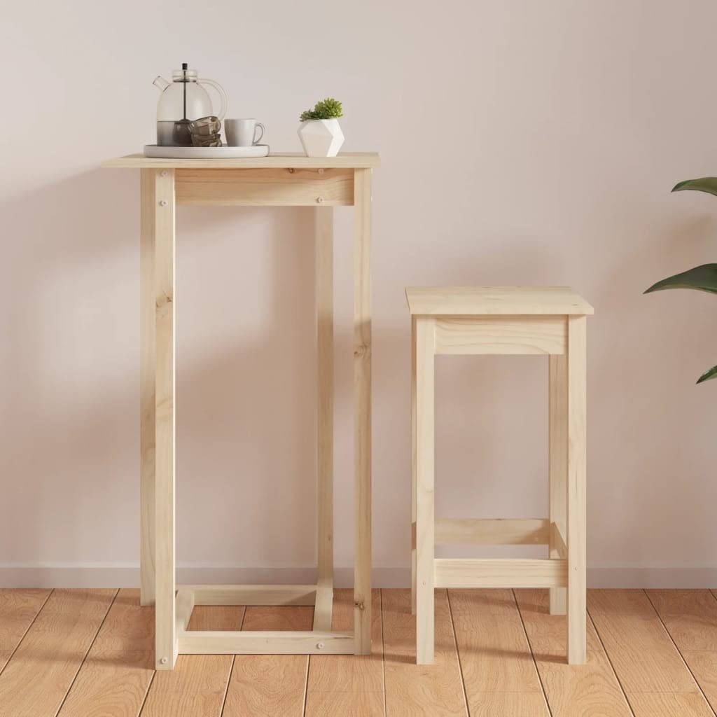 Tavolo in legno di pino massiccio, 60 x 60 x 110 cm, stabile tavolo per feste con robusto piano per bevande e cibo, con istruzioni di montaggio incluse (lingua italiana non garantita)