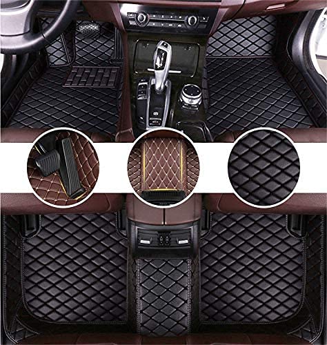 AIVYNA Car PU Cuir Tapis Sol, pour BMW X5 E53 2004 2005 2006 Tous Temps Tapis Imperméables Anti Sales Antidérapants Tapis Intérieurs,Voiture Floor Mats Styling Accessories Cover