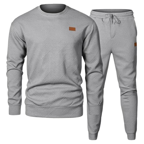 Generisch Men's Tracksuit Set, High-Quality Jacquard for Casual Long Sleeve Sports Suits, Jogger Set, Comfortable Tracksuit for Men, Gy1, XL Generisch Men's Tracksuit Set, High-Quality Jacquard for Casual Long Sleeve Sports Suits, Jogger Set, Comfortable Tracksuit for Men, Gy1, XL