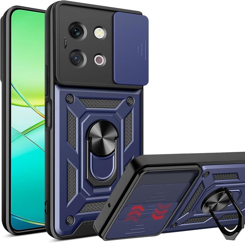 SkyTree vivo Y58 5G|Y38 5G, Robotic Sliding Camera Window Shock Proof Thunder Case, Dual Layer Hybrid Armor Back Cover Case with Kickstand for vivo Y58 5G - Blue (B0D92DB4NC) Amazon Price History, Amazon Price Tracker