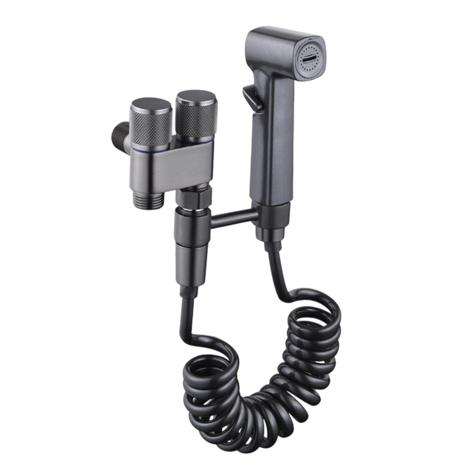 Bidet handdouche voor toilet, bidet, wc-douche, met douchehouder, 1,5 m bidetslang, ventielen van verchroomd messing, voor intieme reiniging, badkamerreiniging
