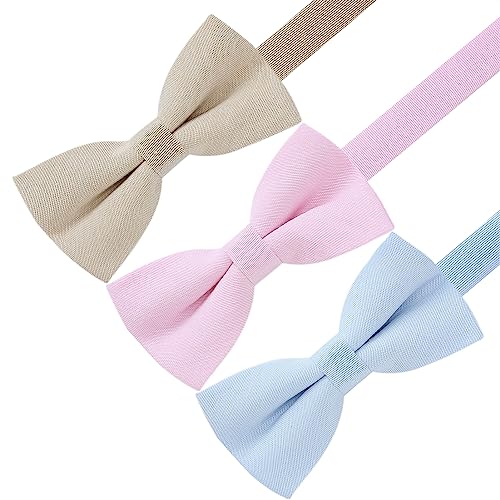 Image of AUSKY 8 PACKS Elegant Adjustable Pre-tied Bow Ties for Men Boys (1&4&5&6&8 Pack for option)