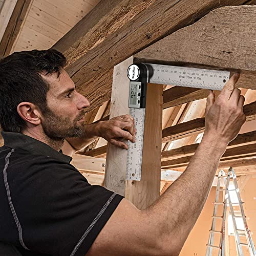 Transferidor de ângulo digital, transferidor digital DEGLASERS Ferramenta de medição de ângulo de aç