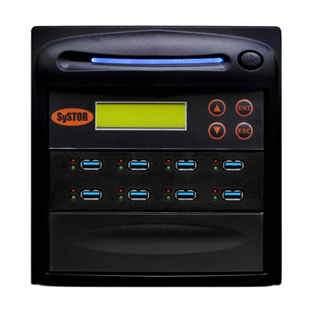 Systor 1 to 7 USB 3.0/3.1 Duplicator & Sanitizer 6GB/Min - Standalone Multiple Flash Memory Copier & Storage Drive Eraser, Copy Speeds Up to 100MB/Sec (SYS-USB30100-7)
