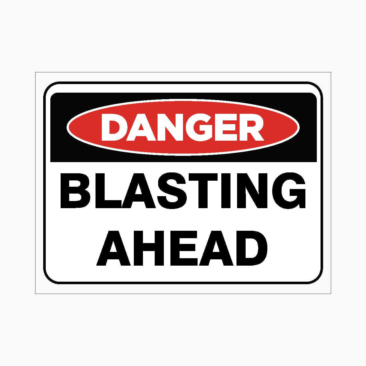 DANGER BLASTING AHEAD Sign Metal Tin Sign 8 x 12 inch for Industrial & Commercial Series