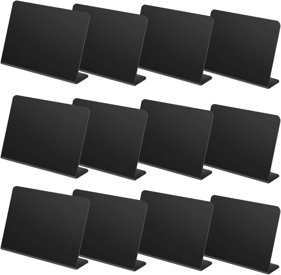 12 Pcs LShaped Mini Chalkboard Signs Acrylic Chalkboard