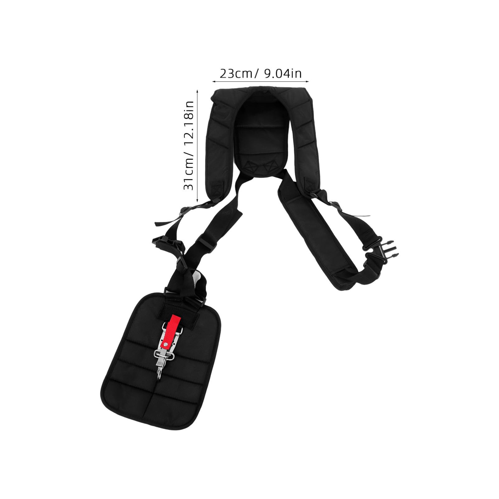 Balacoo Cinturón para Desbrozadora Doble Hombro y Acolchado de Nylon, Cinturón Ajustable Cierre para Podadora, Adecuado para Recorte de Césped Cómodo y Seguro