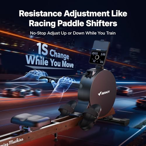 MERACH Pro-Grade Rowing Machines for Home, Smart Magnetic Rowing Machine with Self-Generation, Double Resistance and 400 LBS MAX Load, Wooden Tracks for Silent Sliding, MERACH App 1000+ Course & Games - Image 6