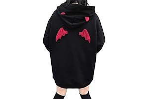 Devil Wing Hooded Sweatshirt: Goth Aesthetic Masterpiece