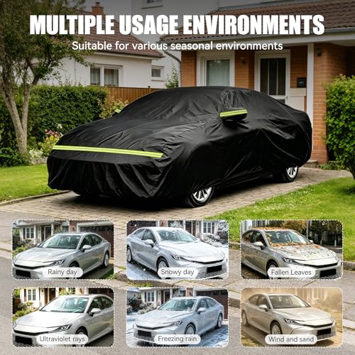 Image of 2026 Upgraded Car Cover for Toyota RAV4 LE XSE XLE Hybrid SE Sedan 1994-2025 2026, Waterproof Full Exterior Car Covers Windproof Snow Proof Rain Sun Hail Protection with Door Zipper & Inner Cotton