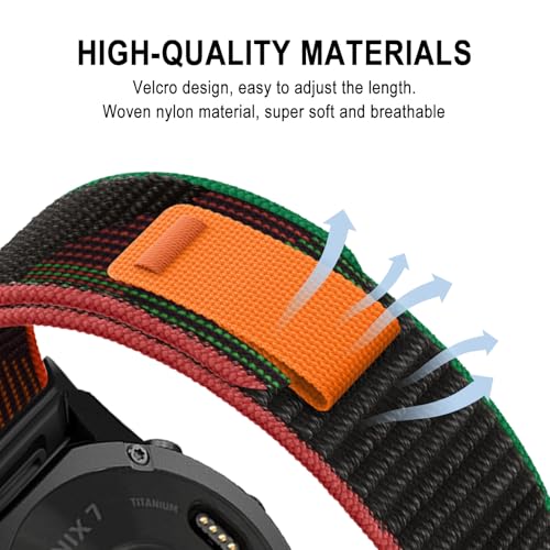 SumRioo QuickFit 22mm Watch Strap for Garmin Fenix 8/8 Solar 47mm/Fenix E/Fenix 7 Pro/Fenix 7/6 Pro/6/5 Plus/5 - Image 3