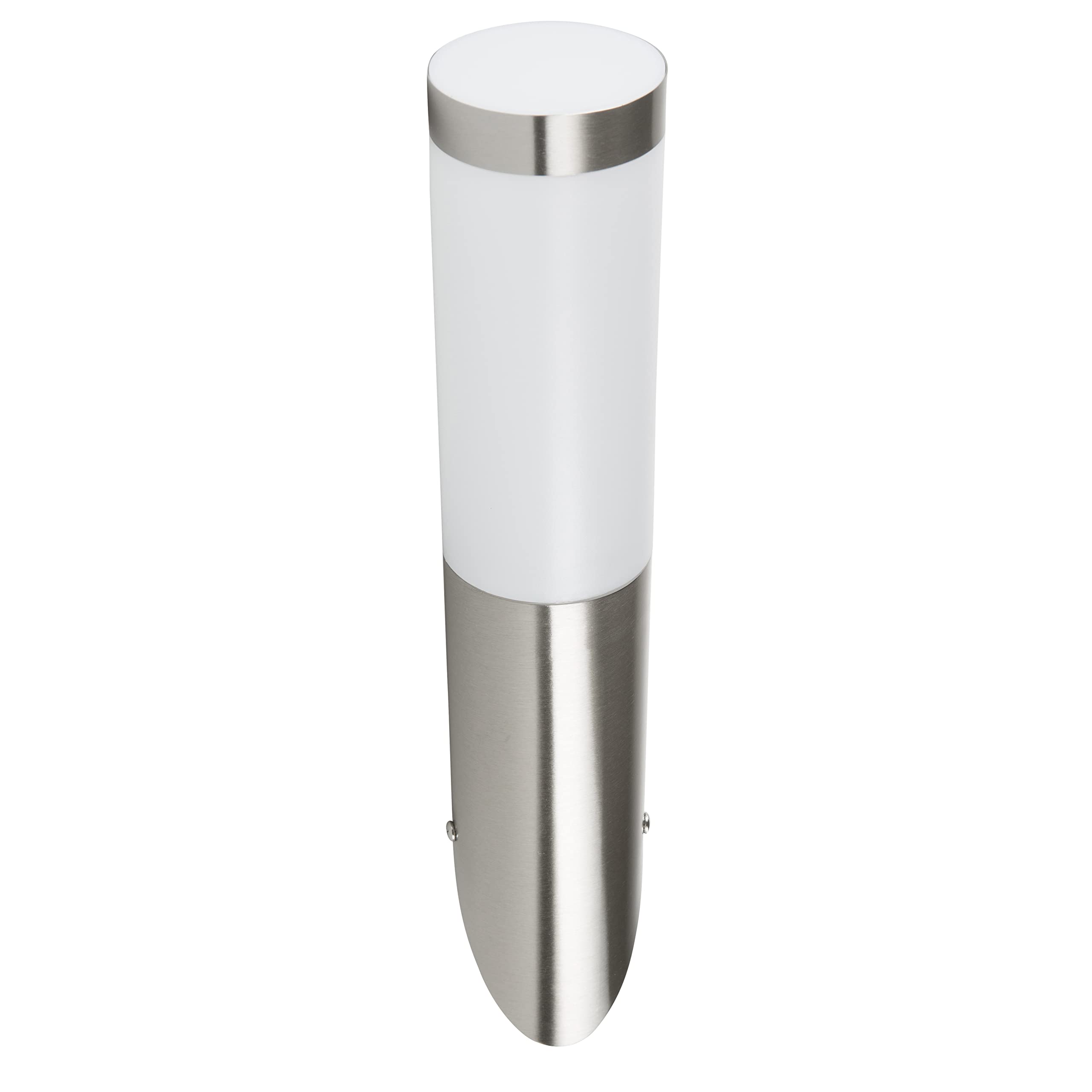 Smartwares – Außenleuchte –Wandfackel – Edelstahl – E27-Sockel – IP44, Silber (Packung mit 3)