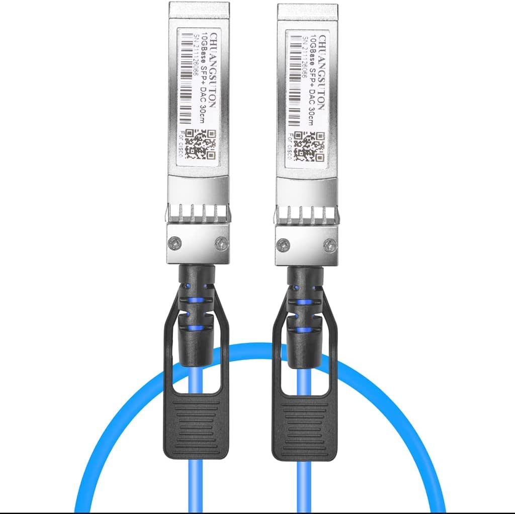 CHUANGSUTON 10G SFP+DAC Cable - Passive SFP DAC Twinax Cooper Cable Blue Colored for Ubiquiti Unifi,Cisco,Netgear,D-Link,Supermicro Network Device, 2m(6.6ft)-image-7