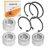 Front and Rear Wheel Bearings + CIRCLIP Compatible with Polaris Sportsman 400 450 500 570 600 700 800 Ranger 400 425 500 570 700 ETX EV ACE 500 570 2x (40x74x40mm + 36x64x37mm)