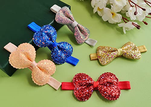 Image of ANNA CREATIONS 5 Pcs Elastic Hairband Headbands for Baby Girls and Kids