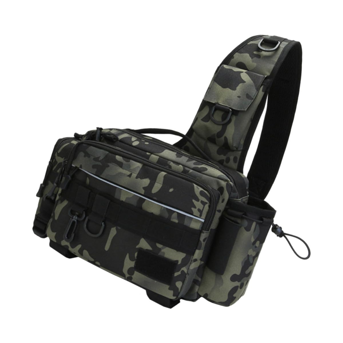 FRCOLOR Bolso Bandolera Multifuncional de Poliéster para Pesca Decoracion Verano Bolsa de Soporte para Pesca Ligera Correa Ajustable Adecuado para Organizar Equipo