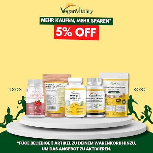 Vegan Multivitamin Tabletten hochdosiert - Vitamin b12 vegan & Eisen. 180 Multivitamin Tabletten Nahrungsergänzungsmittel - 6 Monate Vegan & Vegetarier - Alle Vitamine in einer Tablette