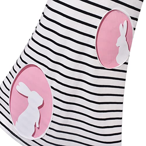 Sunny Fashion Girls Casual Dress Cotton Short Sleeve Swan Embroidered Size 2-64