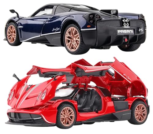 Image of Magicwand 1:32 Scale Die-Cast Pagaani Huayra Metal Car【Colors as Per Stock】【Pack of 1 Car】 with Openable Doors,Blinking Lights & Pull Back Action