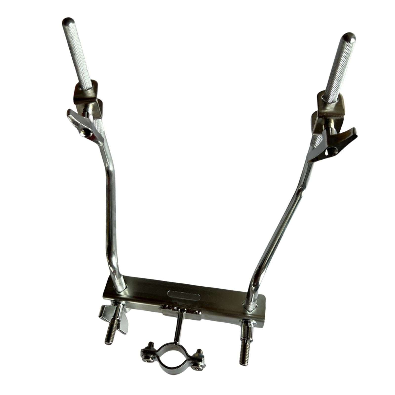 Abrazadera para Cencerro de Tambor Soporte Fijador Montura de Metal Resistente Accesorio de Percusión Adecuado para Bateristas Y Escenarios Musicales, 2 cabezas