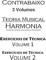 Livros em 3 Volumes Para Contrabaixo - Técnica 1 E 2 E Teoria