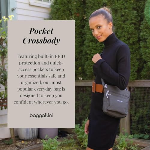 Baggallini Pocket Crossbody with RFID - Travel Crossbody Bag for Women with Adjustable Shoulder Strap - Lightweight Water-Resistant Purse by Baggallini - Image 2