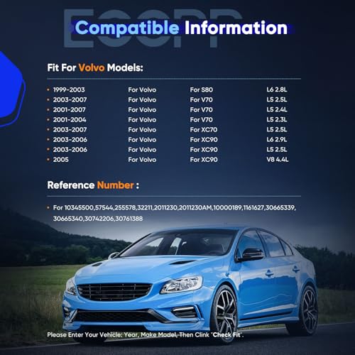 Image of ECCPP AC Compressor fit for Volvo S60 S80 V70 C70 XC70 XC90 2003-2007 | Fast Cooling A /C Compressor with Clutch