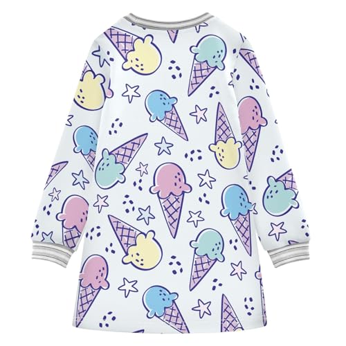 Toddler Girl Dresses Girls Long Sleeve Shirt Dress 2-8 Years2