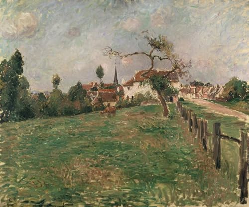 Tableau graffiti art mural village d'Eragny de Pissarro, poster moderne 60x90cm