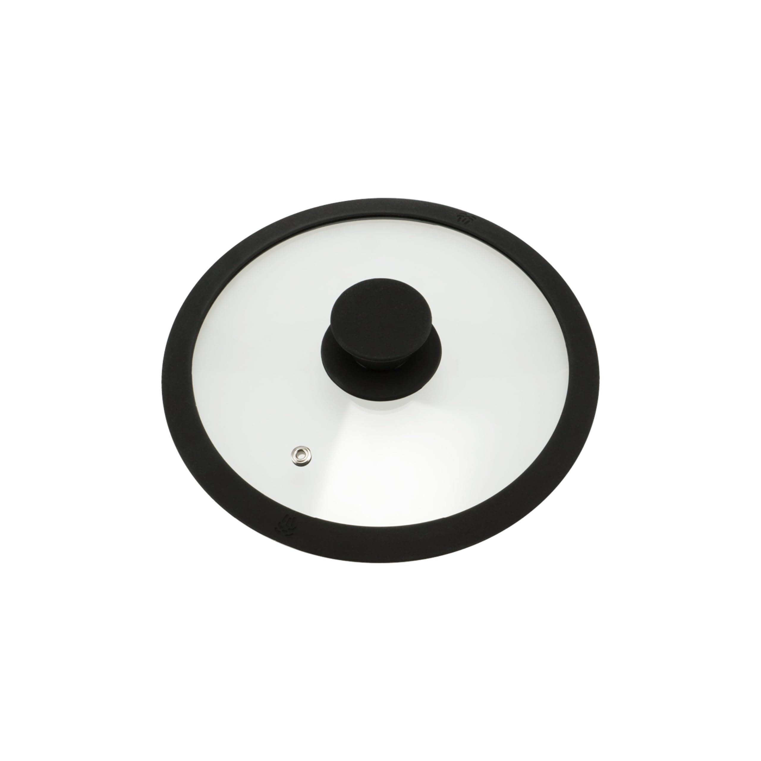 bremermann Glass Lid with Silicone Rim for 16 cm Pots and Pans (black)