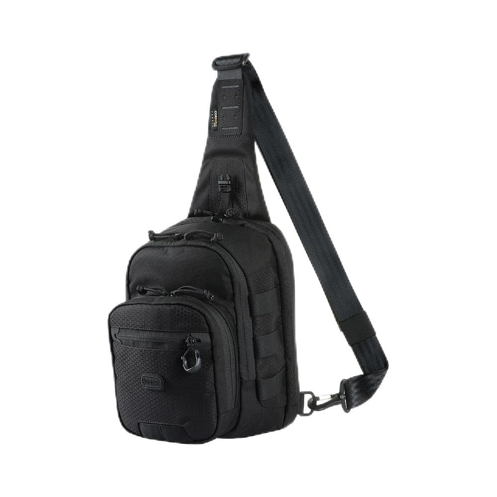 M-Tac Cross Bag Elite wielofunkcyjna torba typu sling do aktywności na świeżym powietrzu, wędrówek, uprawiania sportu, Multicam Black/Black