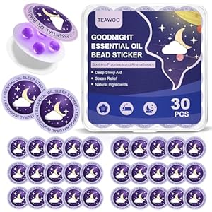 Goodnight Essential Oil Bead Sleep Patches (30 PCS, Serving Up to 120 Nights), Sleep Patches for Adults Extra Strength, Upgraded Sweet Dream Formula with 100% Natural Plant Ingredients