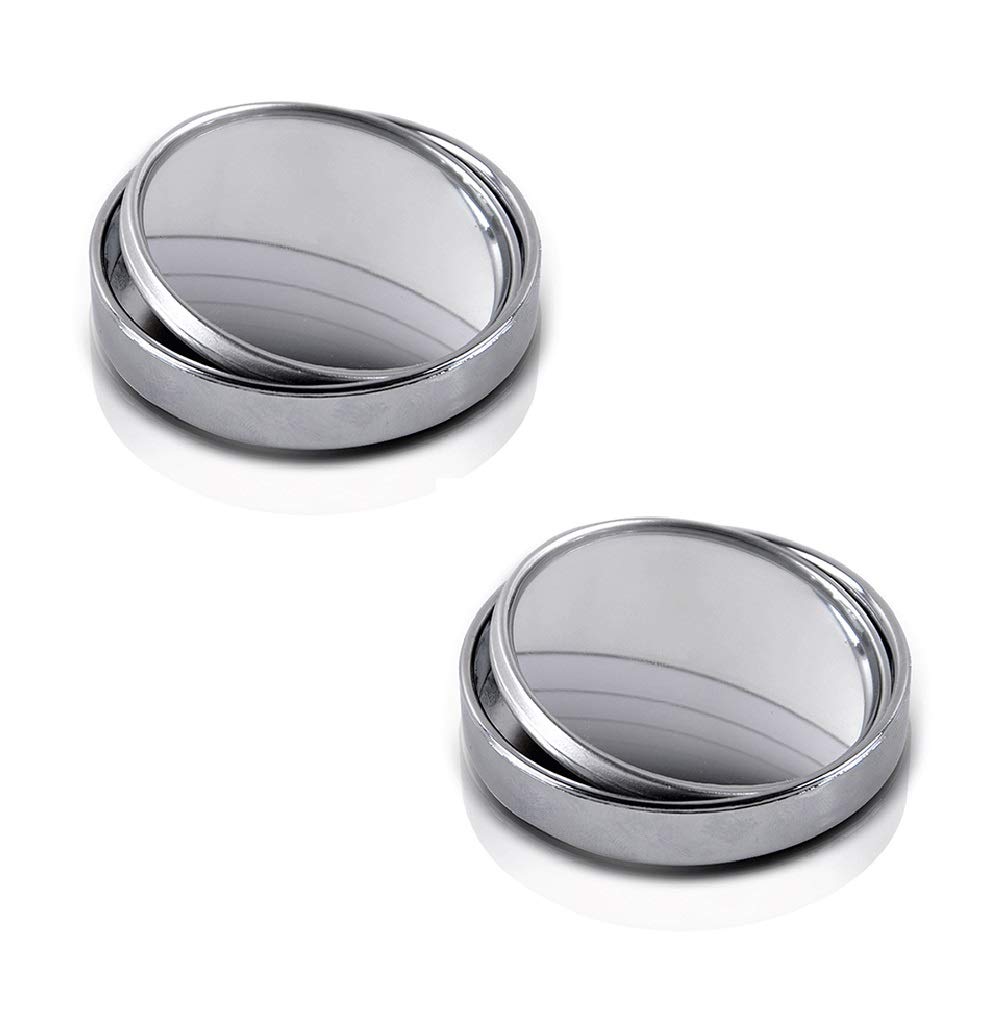 AutoE 1 Pair Wide Angle Convex Car Auto Blind Spot Round Stick-On Side View Rearview Mirror