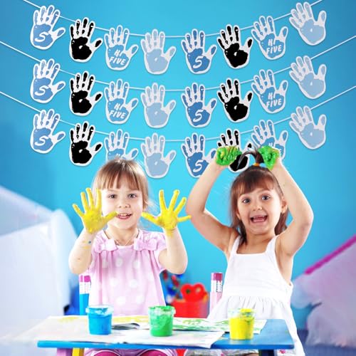 Bannière imprimée à la main garçon 5 ans kit complet gain de temps - 5