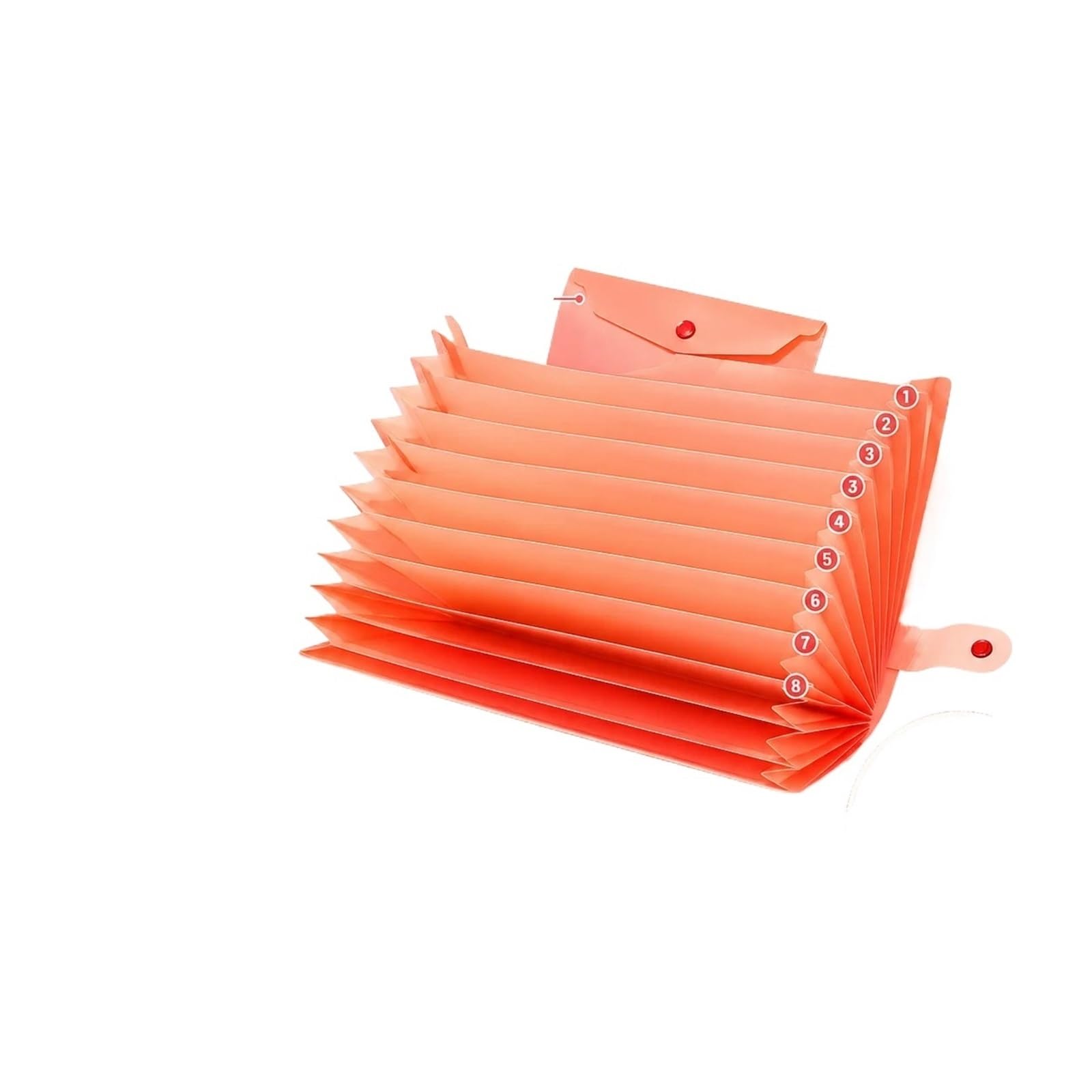 Carpeta Acordeon Organizador de archivos acordeón 3 piezas | 8 bolsillos expandibles, bolsillo interior pequeño, carpeta de plástico for oficina y hogar