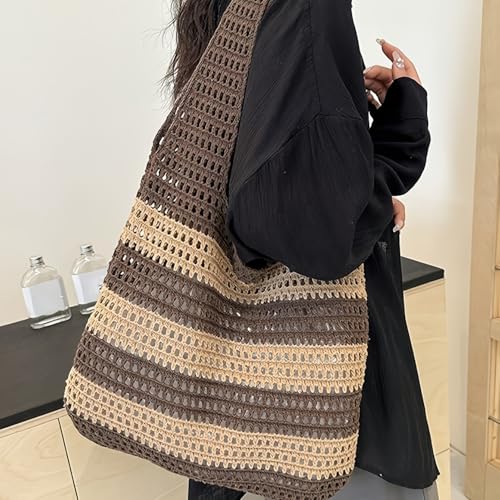 Bolso de mano tejido artesanal para mujer miniatura 2
