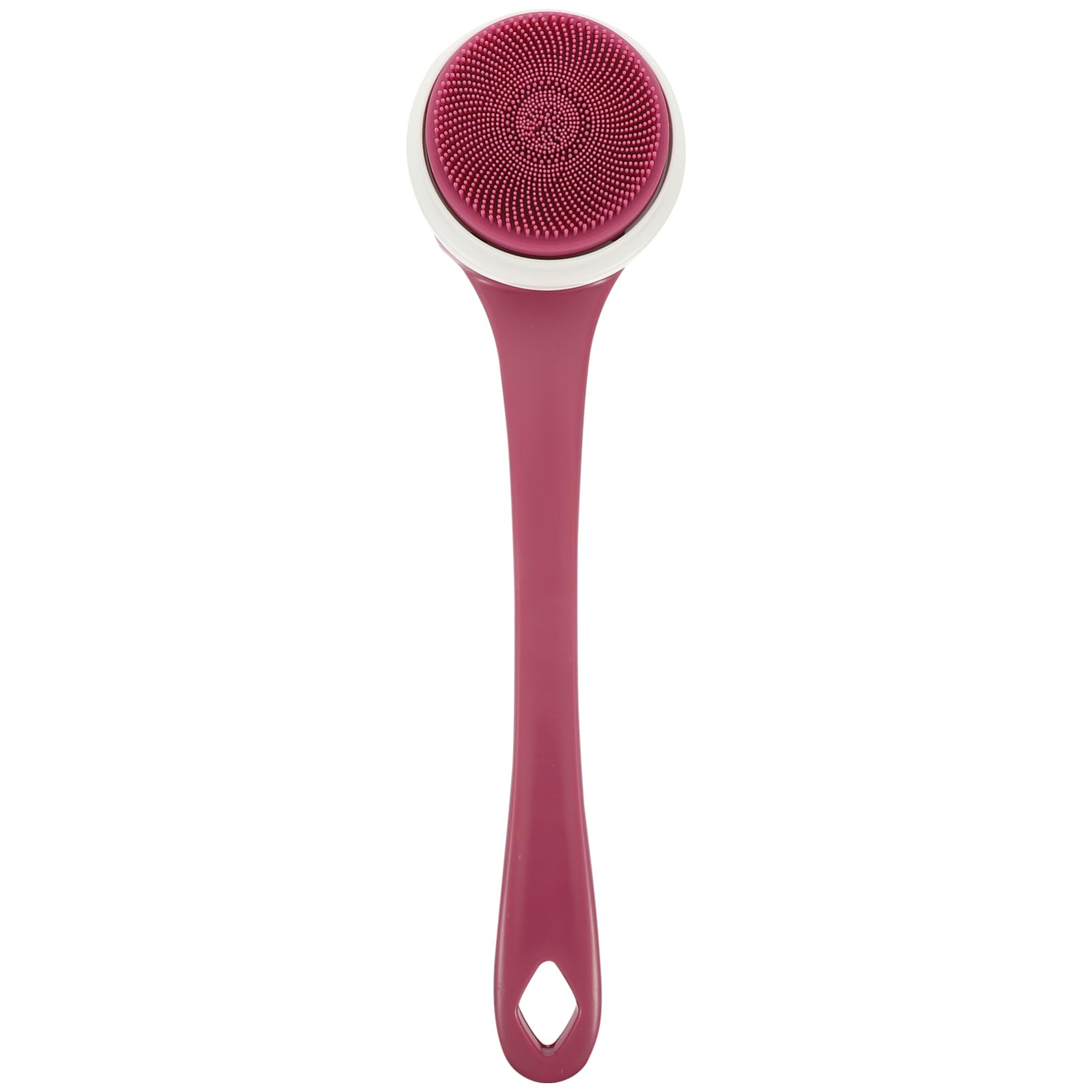 Cepillo de Baño Eléctrico 3 Niveles Ajustables Mango Largo de Silicona y Abs Batería 1800mah, Adecuado para Exfoliación Corporal y Ducha