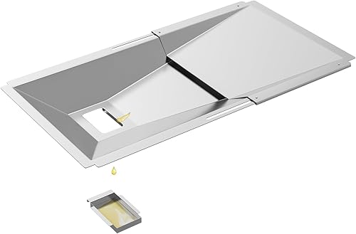 Bandeja de grasa ajustable con bandeja de captura, bandeja de goteo universal de 23.6 a 31.6 pulgadas para Nexgrill 720-0830H 720-0882A, Charbroil,