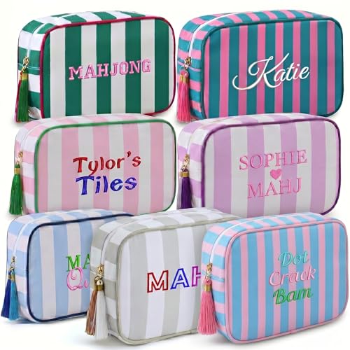 Bolsa personalizada para fichas de Mahjong con bordado