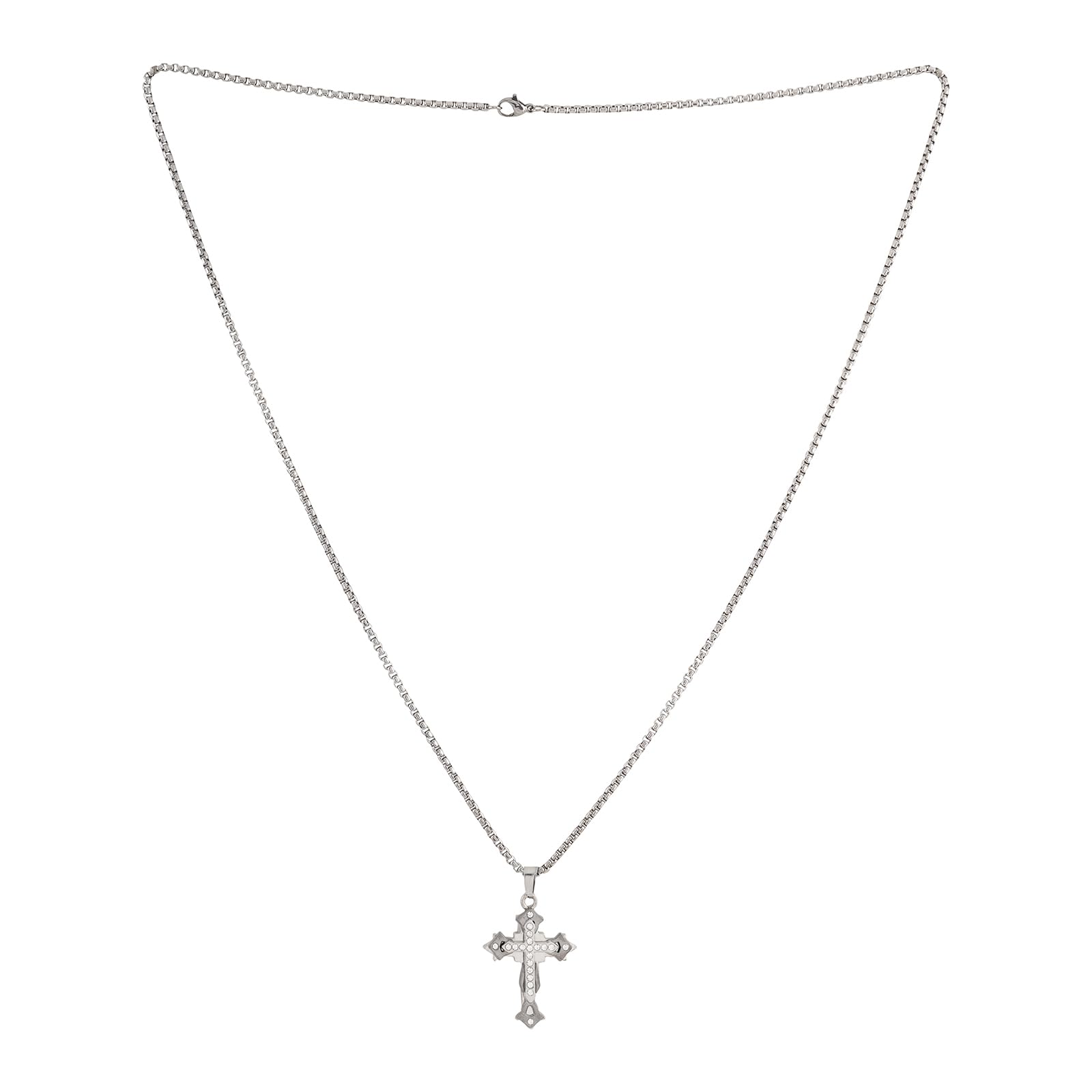 joker & witch Mens Anastasios Diamond Cross Necklace-picture-15