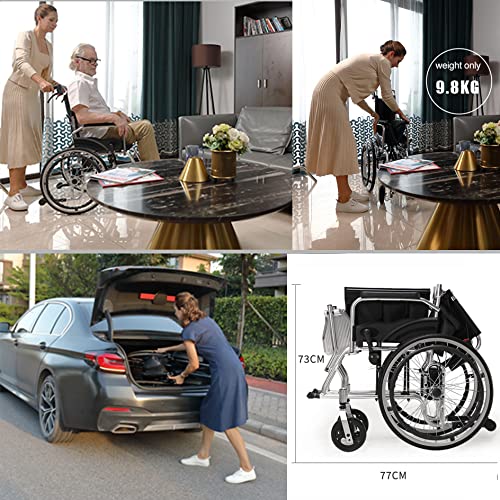 YYHJ Sedia a Rotelle per Anziani,Carrozzina