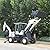 Towable Backhoe Loader for Sale with Front Loader Bucket and Rear Excavator, Mini Machine for Farm Property Maintenance and Small Projects
