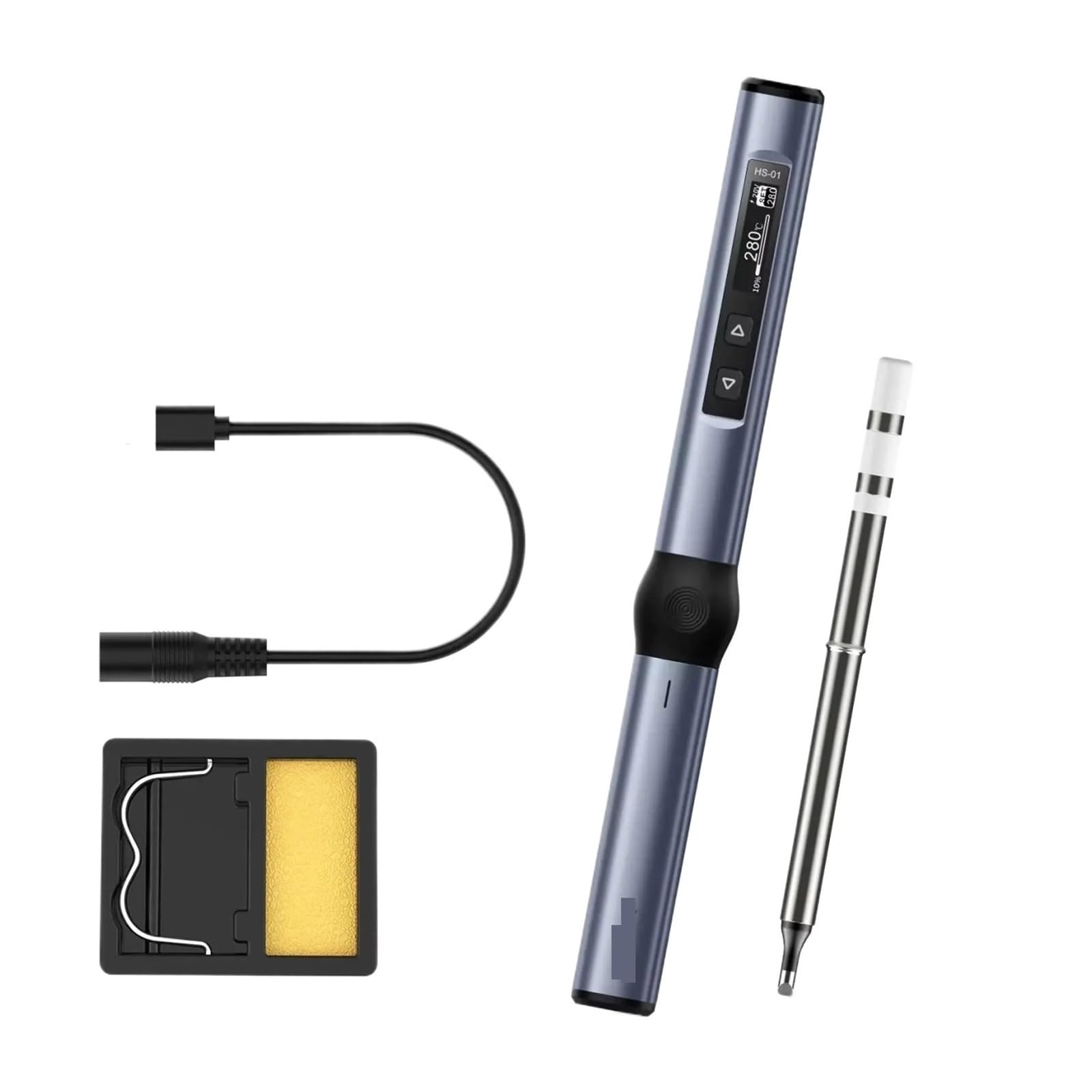 HS-01 Soldering Iron with Adjustable Temperature 80-420℃(BK HS01 Six)