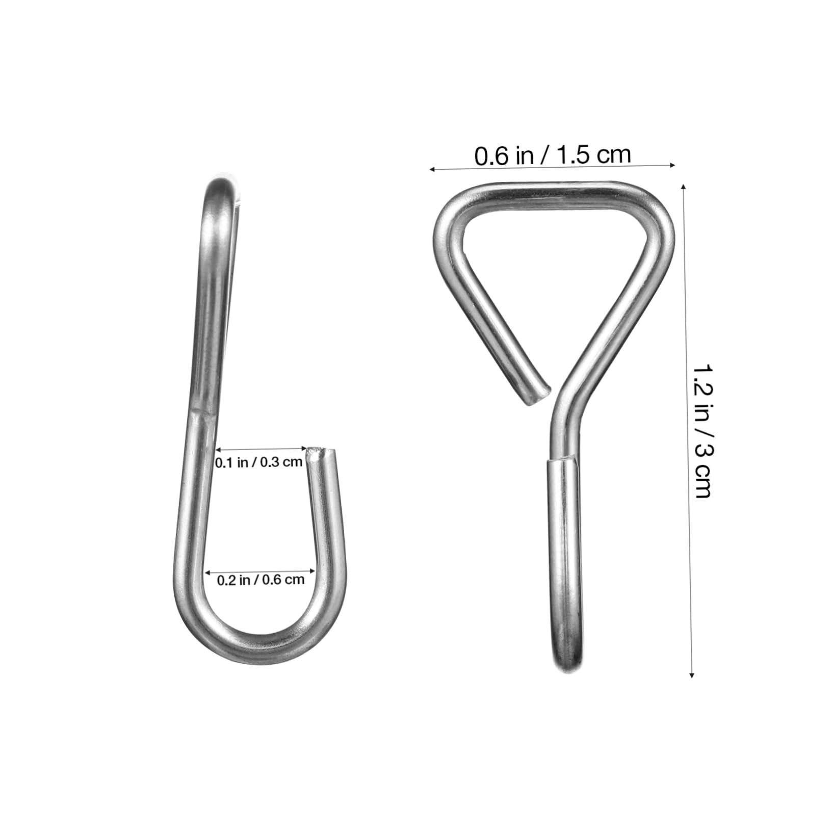 DRESSOOS Lot De 100 Crochets En Acier Inoxydable Pour Rideaux