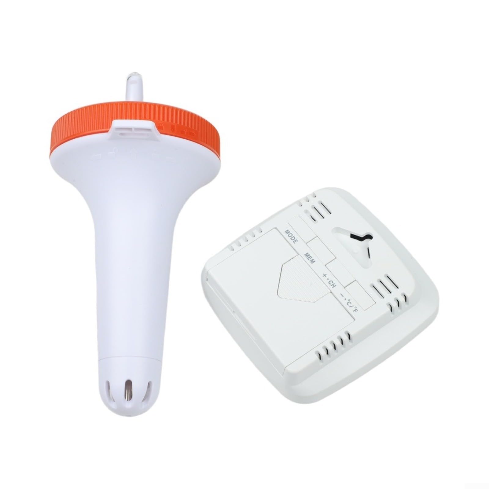 Thermomètre flottant sans fil avec indice d'étanchéité IP67, capteur numérique pour spa, baignoire, aquarium pour surveillance en temps réel de la température de l'eau, gris, 14 cm